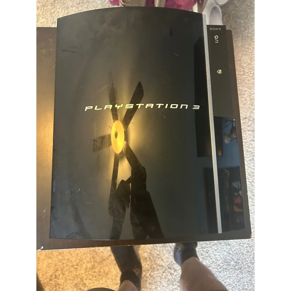 Sony PlayStation 3 PS3 Fat Console CECHK01 80GB Black Bundle with 2 Games